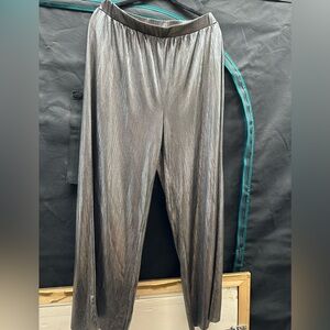 SHEIN Shimmering Silver Trousers